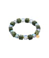 BIBA armband met gekleurde vierkante stenen
