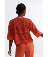 HER. koraalkleurige losse broek
