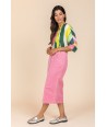 FOUR ROSES roze jeansrok