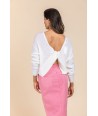 FOUR ROSES roze jeansrok