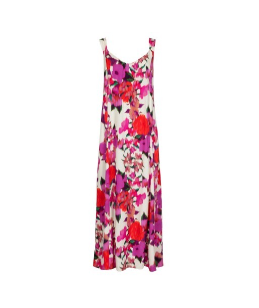 FOUR ROSES lange jurk in multicolor print