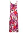 FOUR ROSES lange jurk in multicolor print