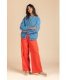 FOUR ROSES geklede rode broek