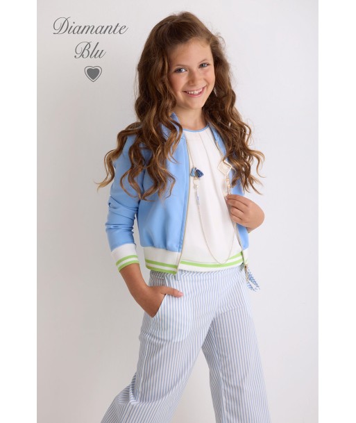 DIAMANTE BLU blauwe bomberjack
