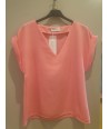 BELLITA roze bloes met korte mouw