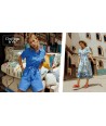 C'EST BEAU LA VIE blauwe playsuit