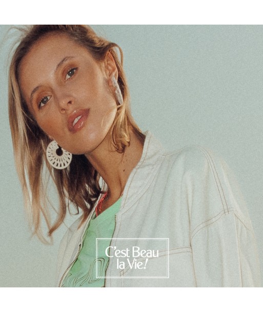 C'EST BEAU LA VIE beige bomber
