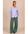 FOUR ROSES groene broek in ribfluweel
