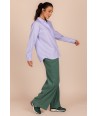 FOUR ROSES groene broek in ribfluweel