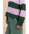 FOUR ROSES groene broek in ribfluweel