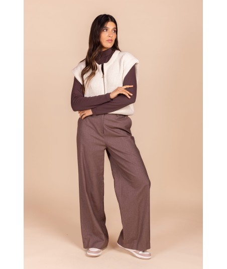 FOUR ROSES losse bruine broek