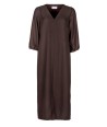 FOUR ROSES bruine maxi jurk met motief