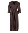FOUR ROSES bruine maxi jurk met motief