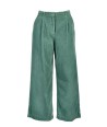 FOUR ROSES groene broek in ribfluweel