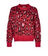 FOUR ROSES pull met rode leopardprint