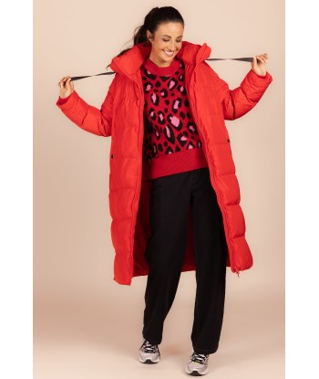 FOUR ROSES pull met rode leopardprint