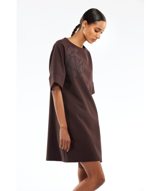 ATMOS bruin kleedje met bloemfantasie