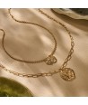 BIBA goudkleurige ketting met 3 hangertjes