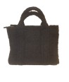 Zwarte teddy handtas