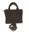 Zwarte teddy handtas