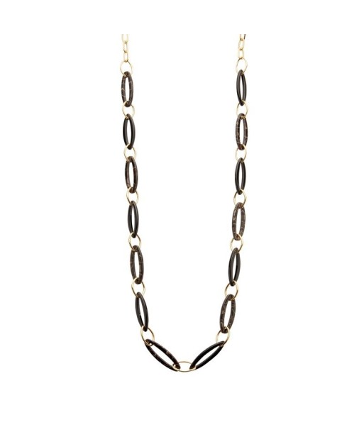 BIBA lange ketting met zwarte schakels