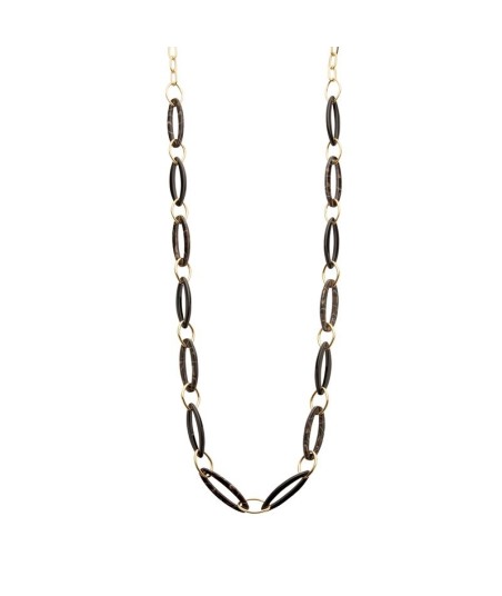 BIBA lange ketting met zwarte schakels