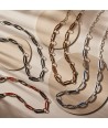 BIBA lange ketting met zwarte schakels
