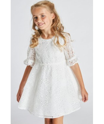 BLUE BAY witte kanten jurk met open mouwtje