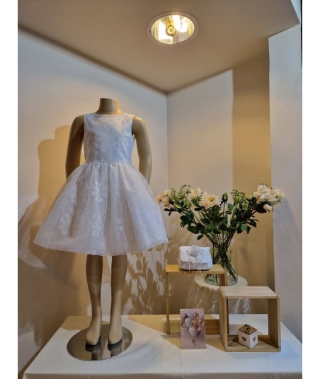 MISS LEOD wit kleedje met broderie