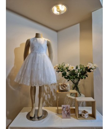 MISS LEOD ecru jurk met broderie