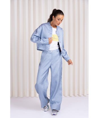 FOUR ROSES lichtblauwe bomberjas