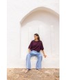 FOUR ROSES losse lichtblauwe broek