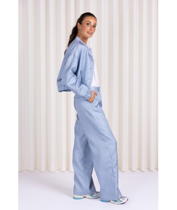 FOUR ROSES losse lichtblauwe broek