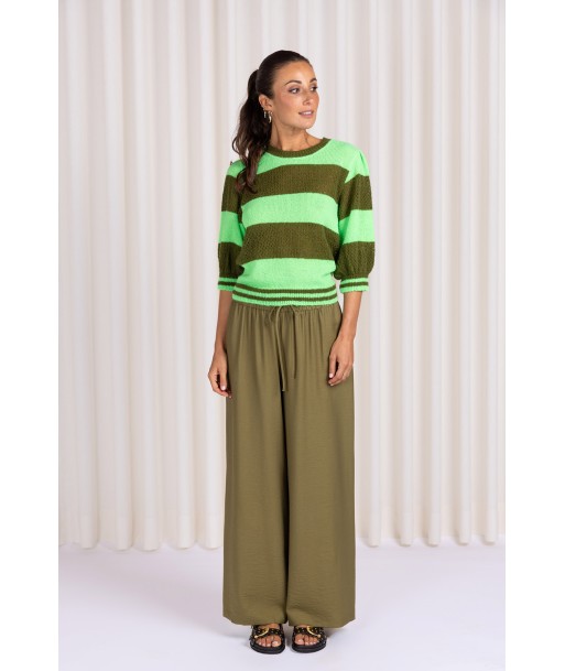 FOUR ROSES kaki losse broek