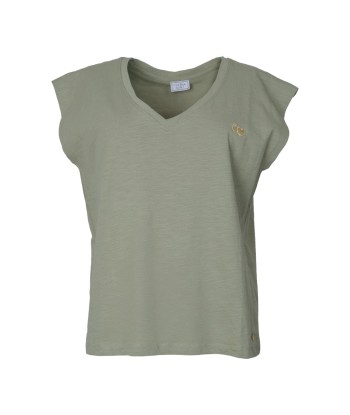 C'EST BEAU LA VIE kaki logo t-shirt