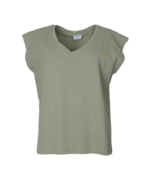 C'EST BEAU LA VIE kaki logo t-shirt