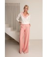 AC ecru pull met roze strepen