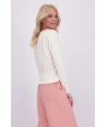 AC ecru pull met roze strepen