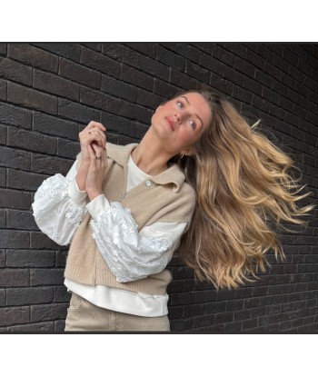 BELLITA beige vestje met knopen