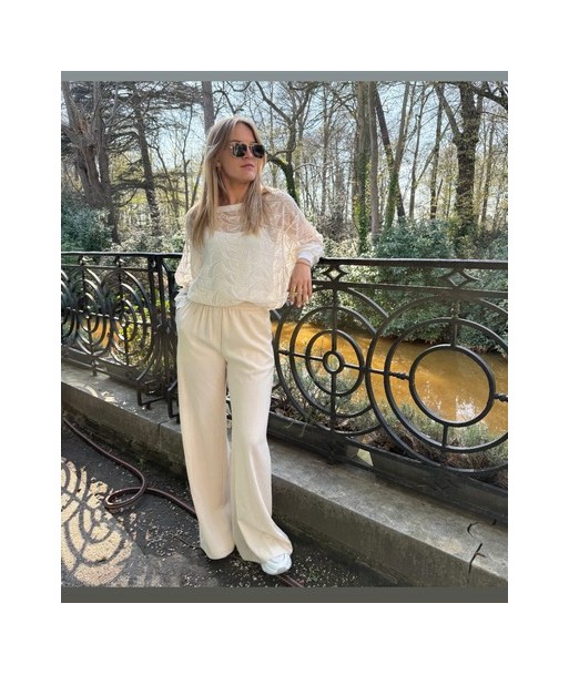 BELLITA ecru losse broek