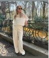 BELLITA ecru losse broek