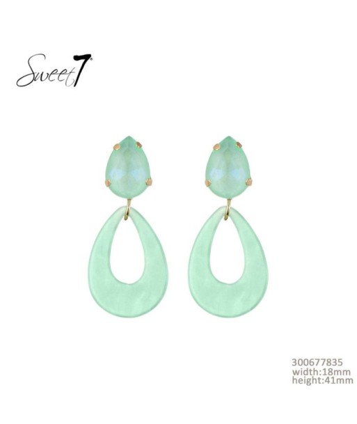 SWEET7 oorbellen lichtgroen