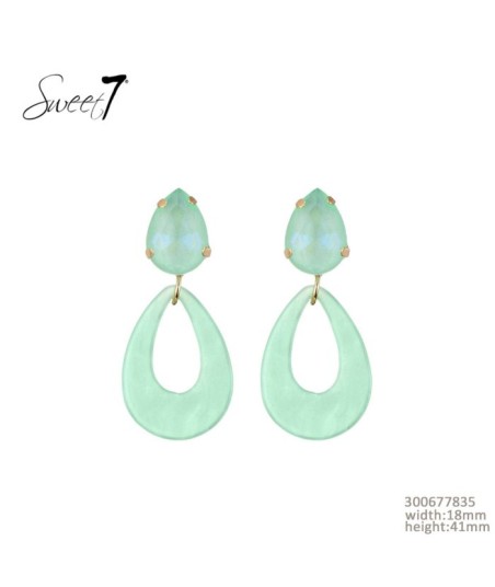 SWEET7 oorbellen lichtgroen
