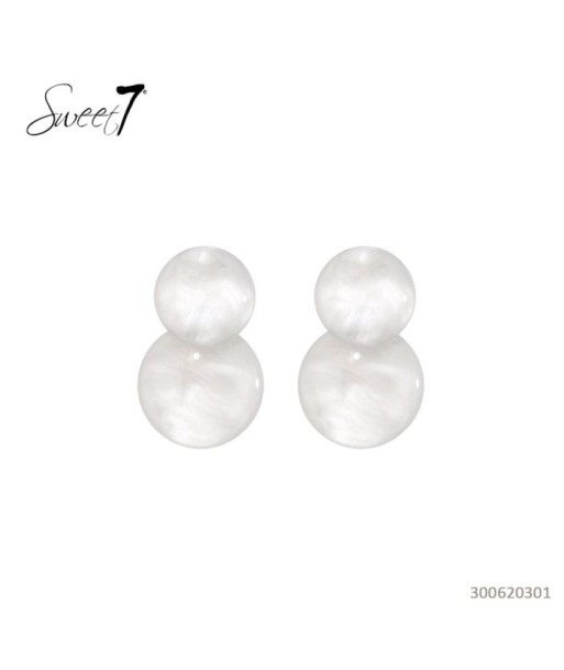 SWEET7 oorbellen ecru