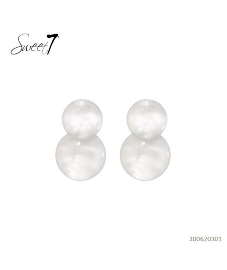 SWEET7 oorbellen ecru