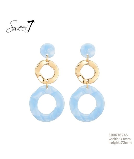 SWEET7 oorbellen lichtblauw