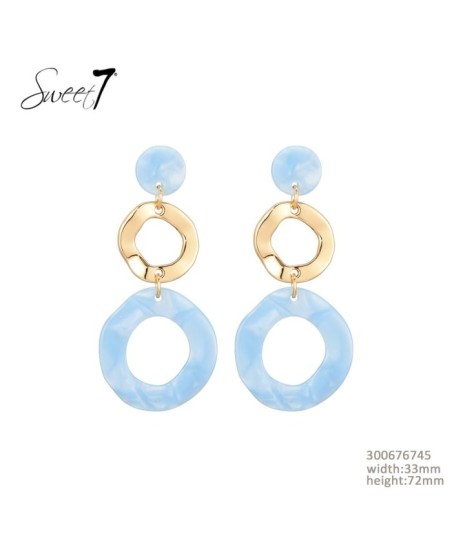 SWEET7 oorbellen lichtblauw