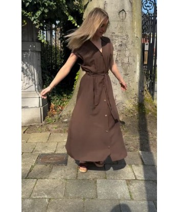 BELLITA bruine lange jurk