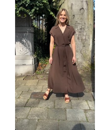 BELLITA bruine lange jurk