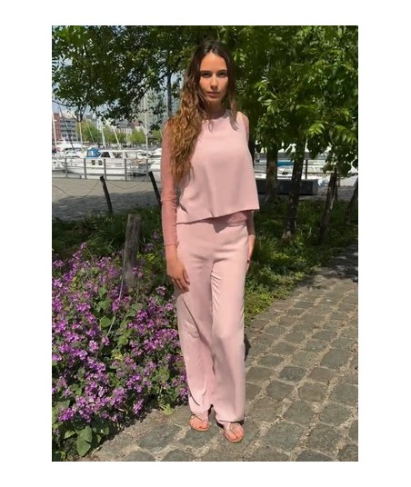 BELLITA zachtroze broek